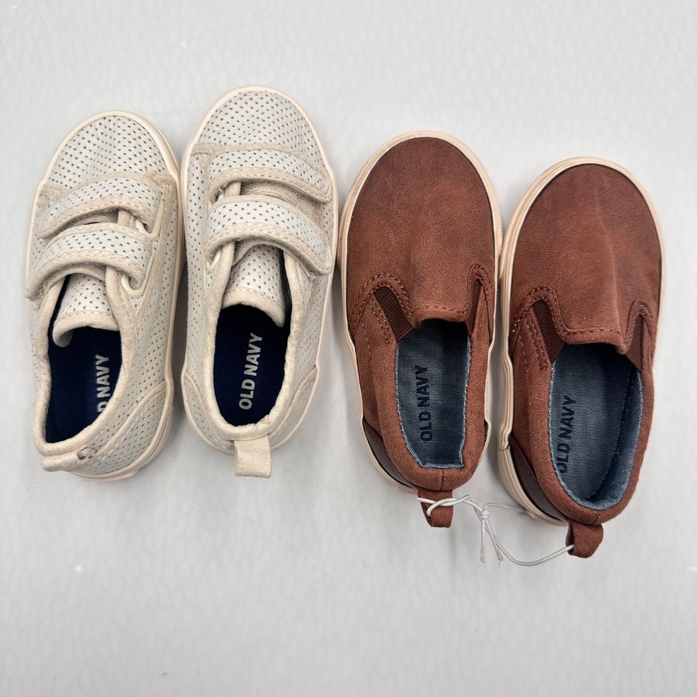 Toddler Old Navy Unisex Perforated Faux-Suede Double-Strap Sneakers & Loafers 6